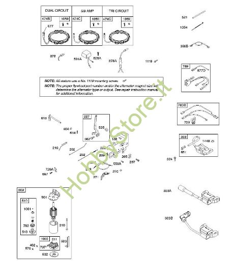 B - Alternatore, comandi, accensione B&S - 31 €¦ 31A607-0156-B1 brand Stihl